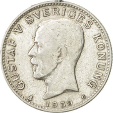 Coin, Sweden, Gustaf V, Krona, 1939, EF(40-45), Silver, KM:786.2