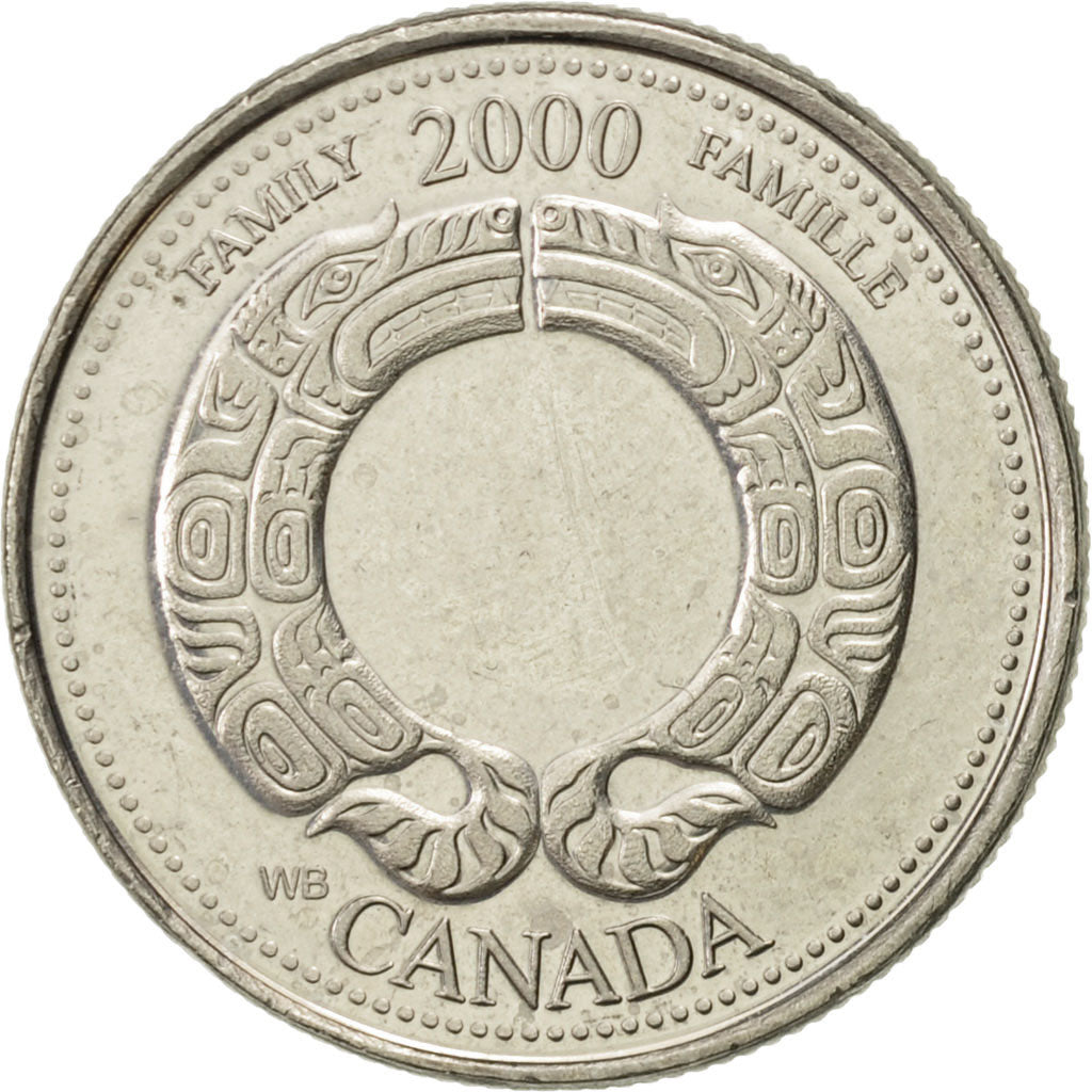 Canada, Elizabeth II, 25 Cents, Family, 2000, Royal Canadian Mint, SUP, Argent