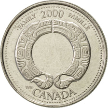 Canada, Elizabeth II, 25 Cents, Family, 2000, Royal Canadian Mint, SUP, Argent