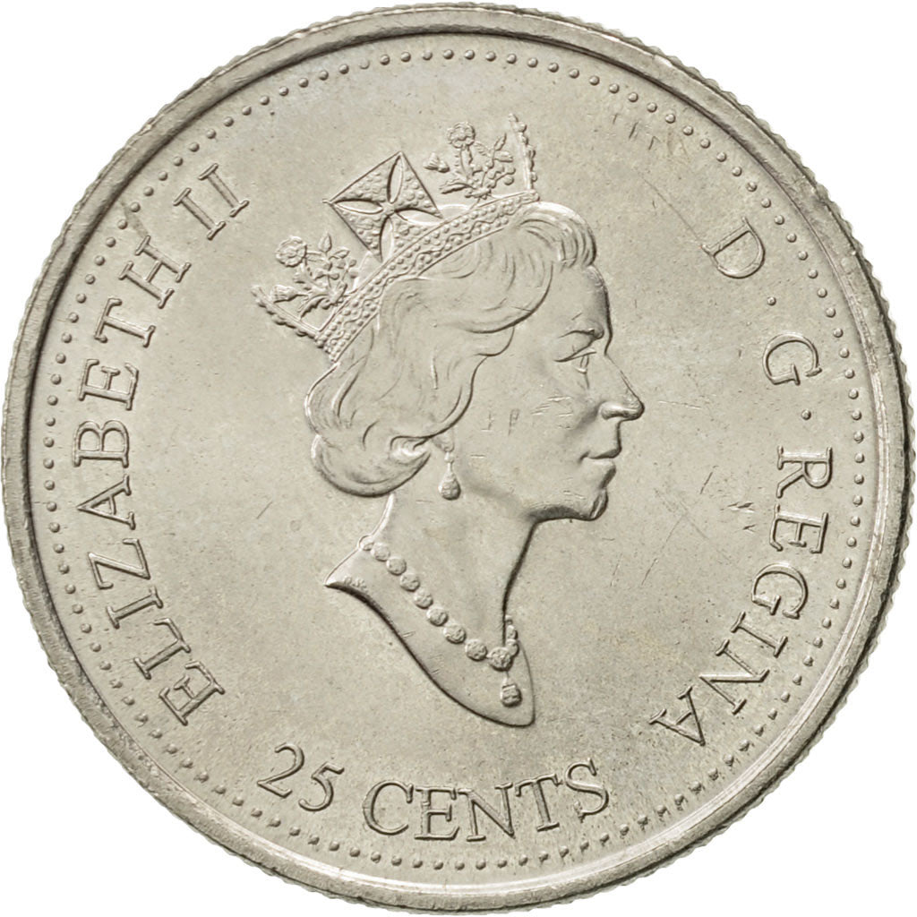 Coin, Canada, Elizabeth II, 25 Cents, 2000, Royal Canadian Mint, Ottawa