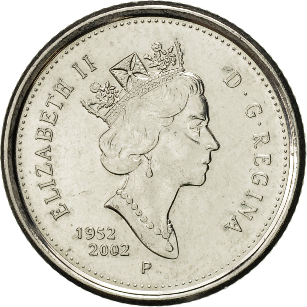Moneta, Canada, Elizabeth II, 10 Cents, 2002, Royal Canadian Mint, SPL-, Acciaio
