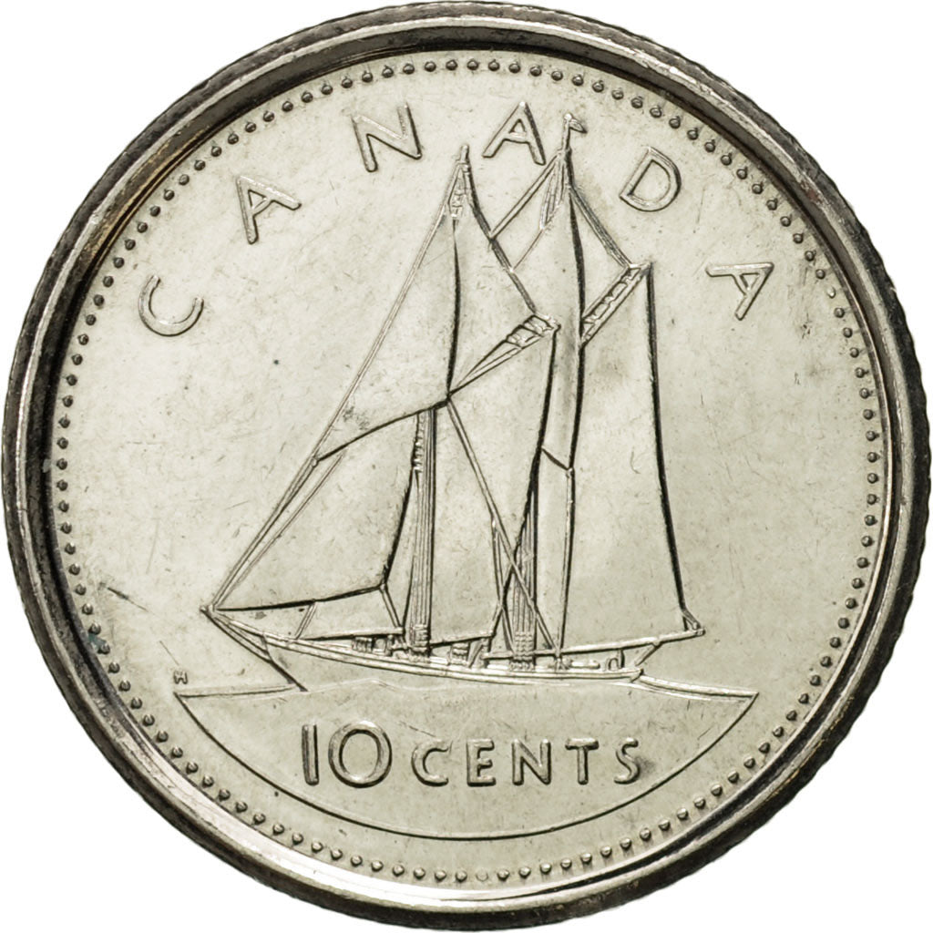 Moneta, Canada, Elizabeth II, 10 Cents, 2002, Royal Canadian Mint, SPL-, Acciaio
