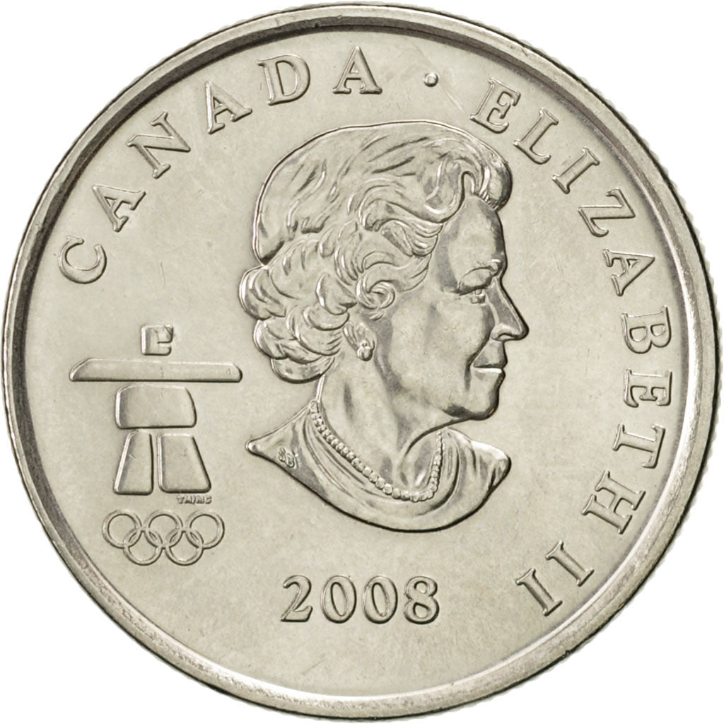 Münze, Kanada, Elizabeth II, 25 Cents, 2008, Royal Canadian Mint, VZ, Nickel