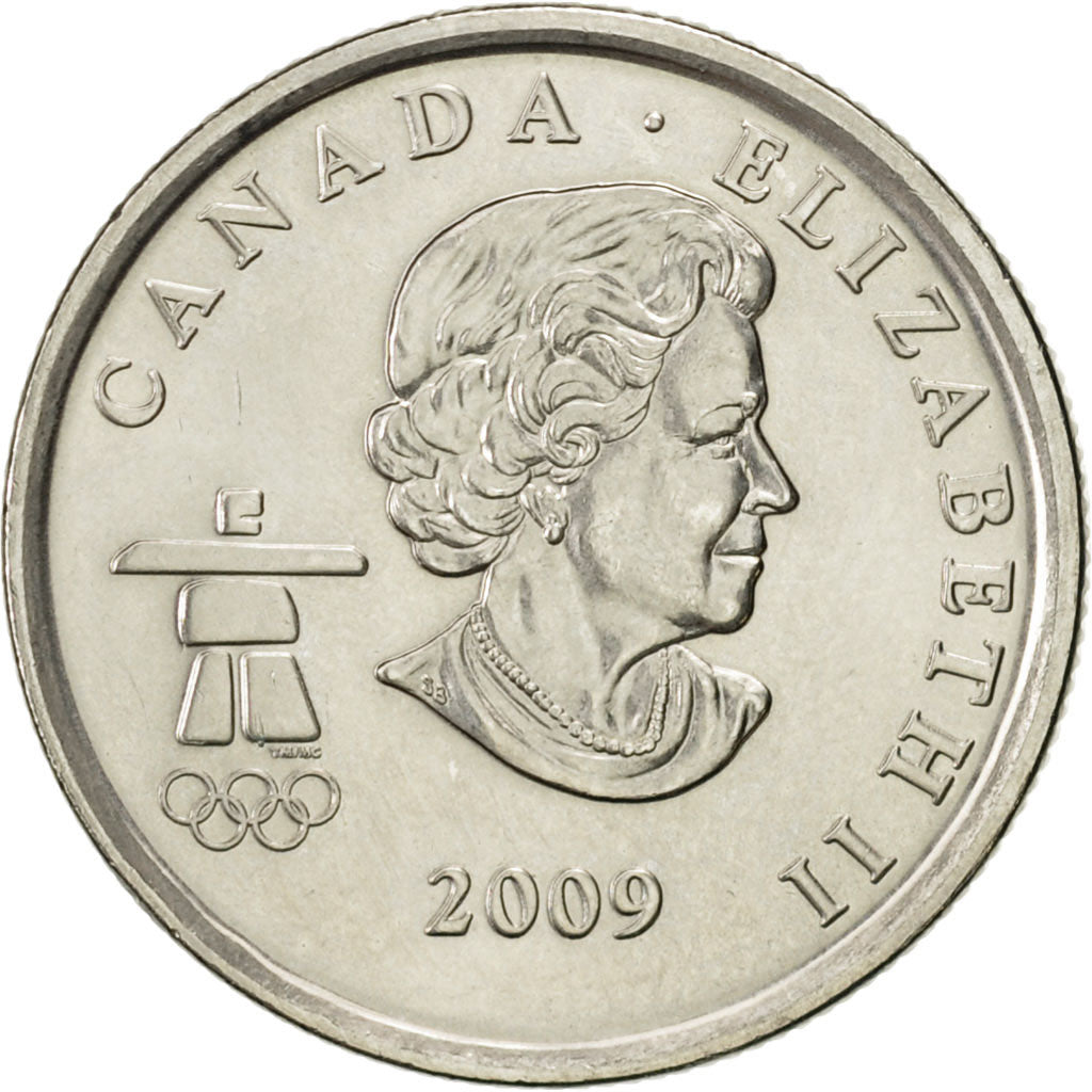 Monnaie, Canada, Elizabeth II, 25 Cents, 2009, Royal Canadian Mint, SUP, Nickel
