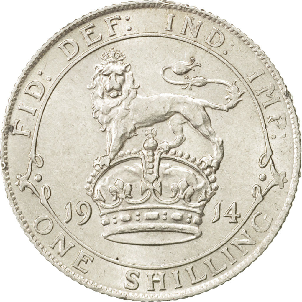 Großbritannien, George V, Shilling, 1914, VZ, Silber, KM:816