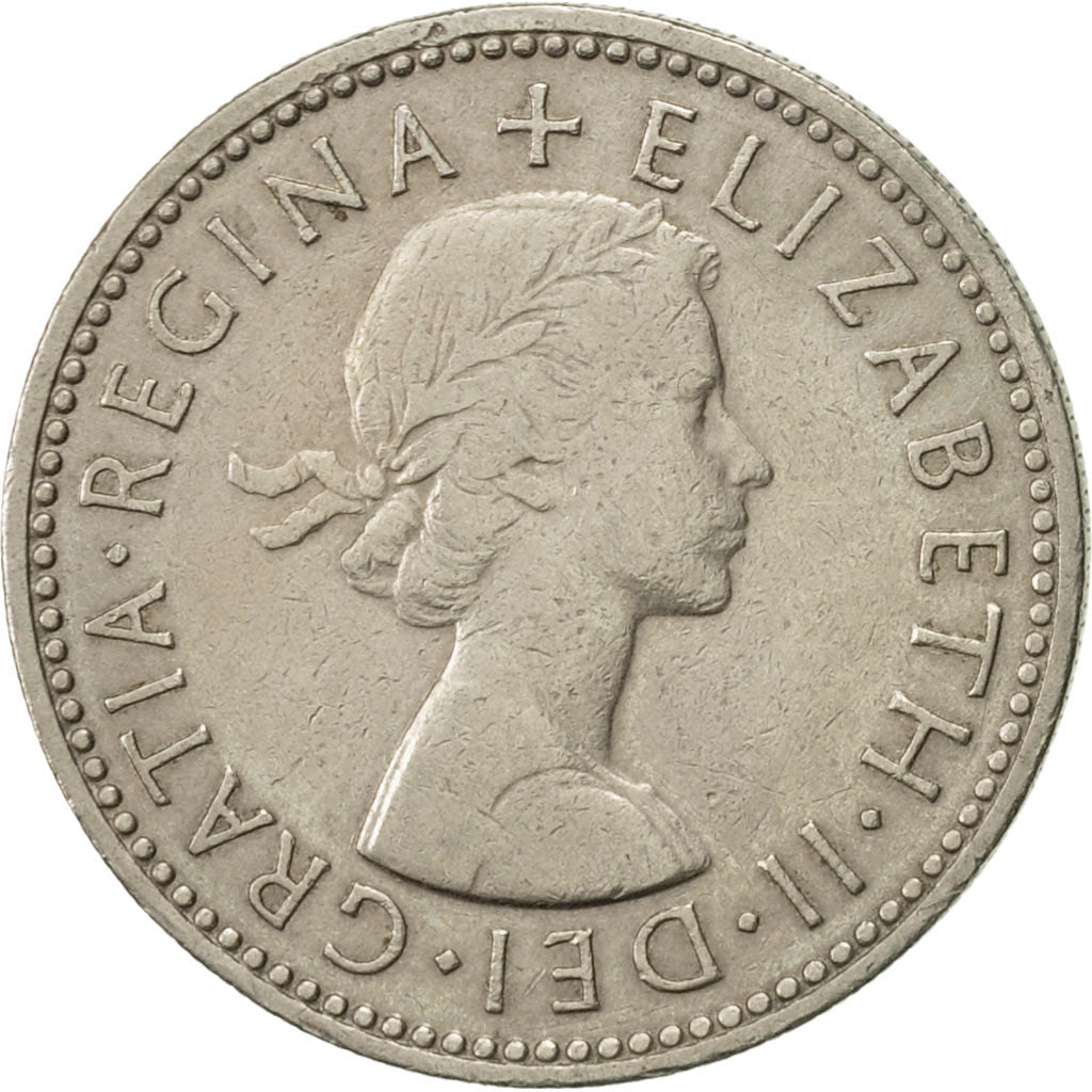 Coin, Great Britain, Elizabeth II, Shilling, 1954, AU(50-53), Copper-nickel