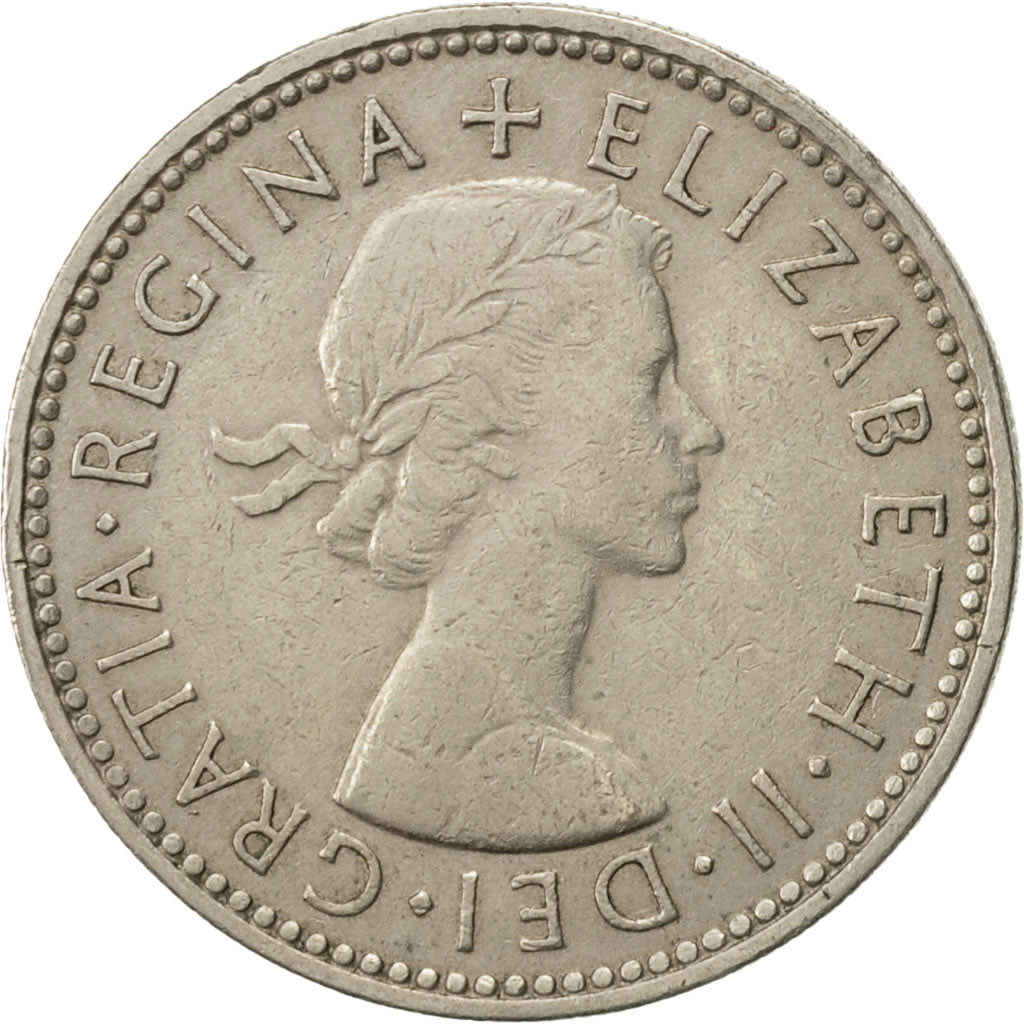 Coin, Great Britain, Elizabeth II, Shilling, 1961, AU(50-53), Copper-nickel