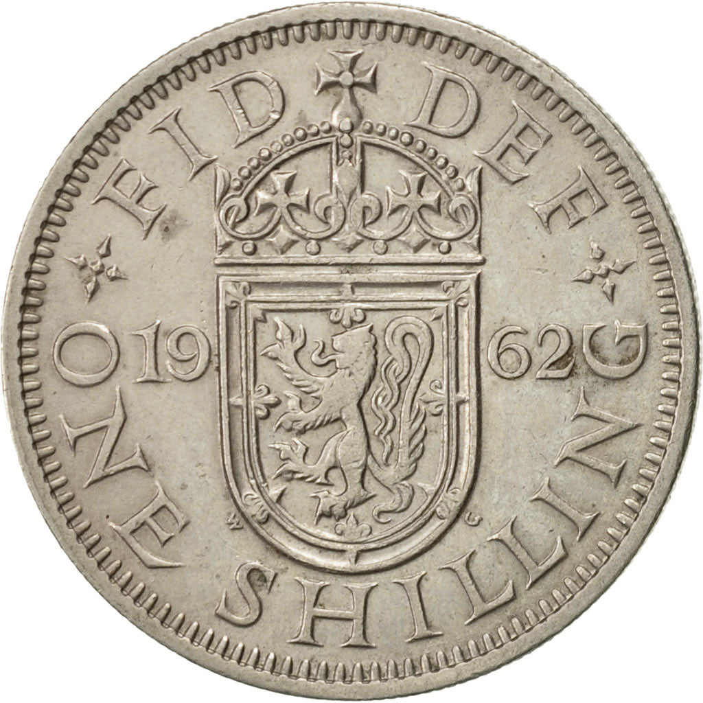 Coin, Great Britain, Elizabeth II, Shilling, 1962, AU(50-53), Copper-nickel