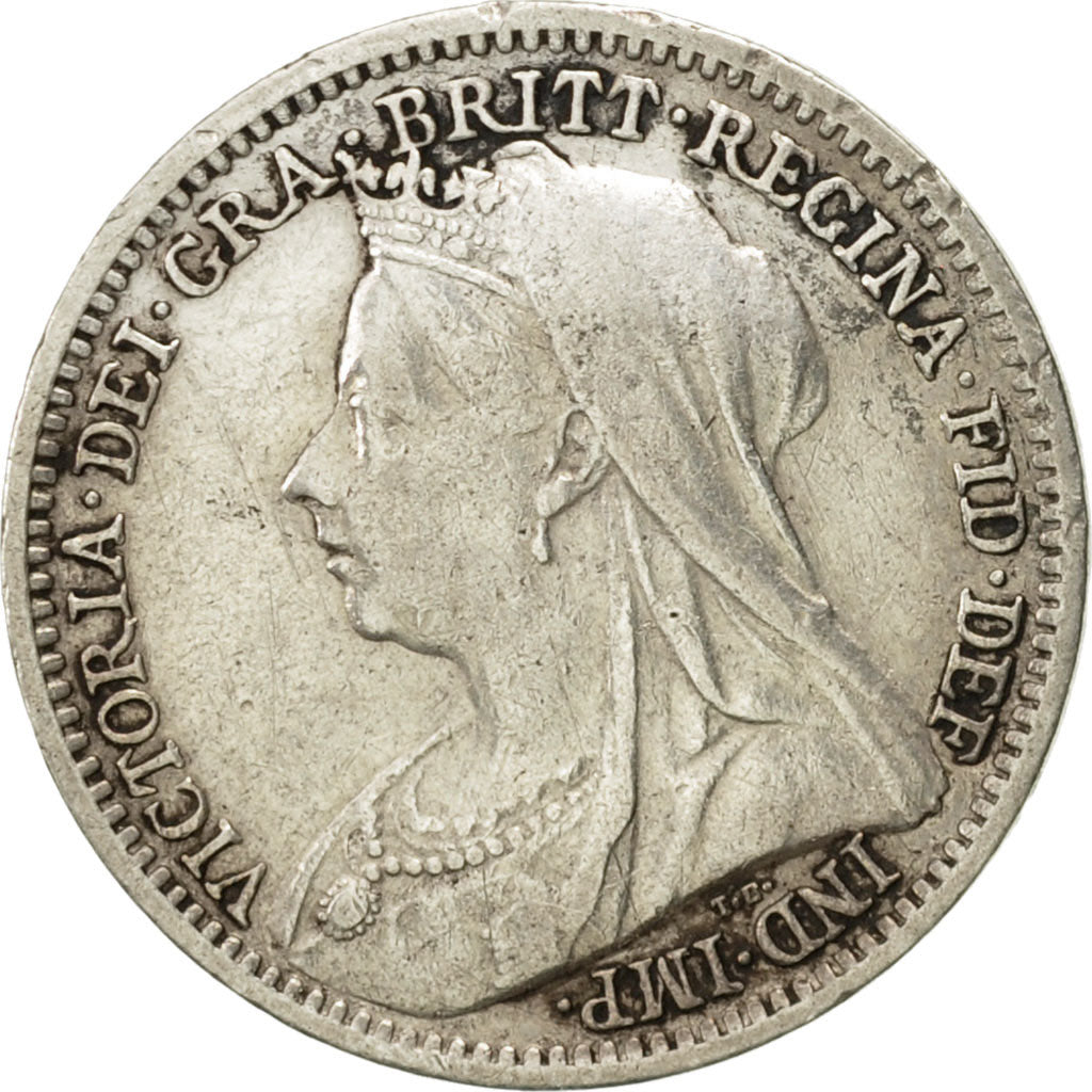 Great Britain, Victoria, 3 Pence, 1900, EF(40-45), Silver, KM:777