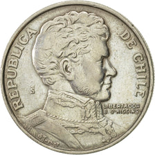 Moneta, Chile, Peso, 1976, AU(50-53), Miedź-Nikiel, KM:208