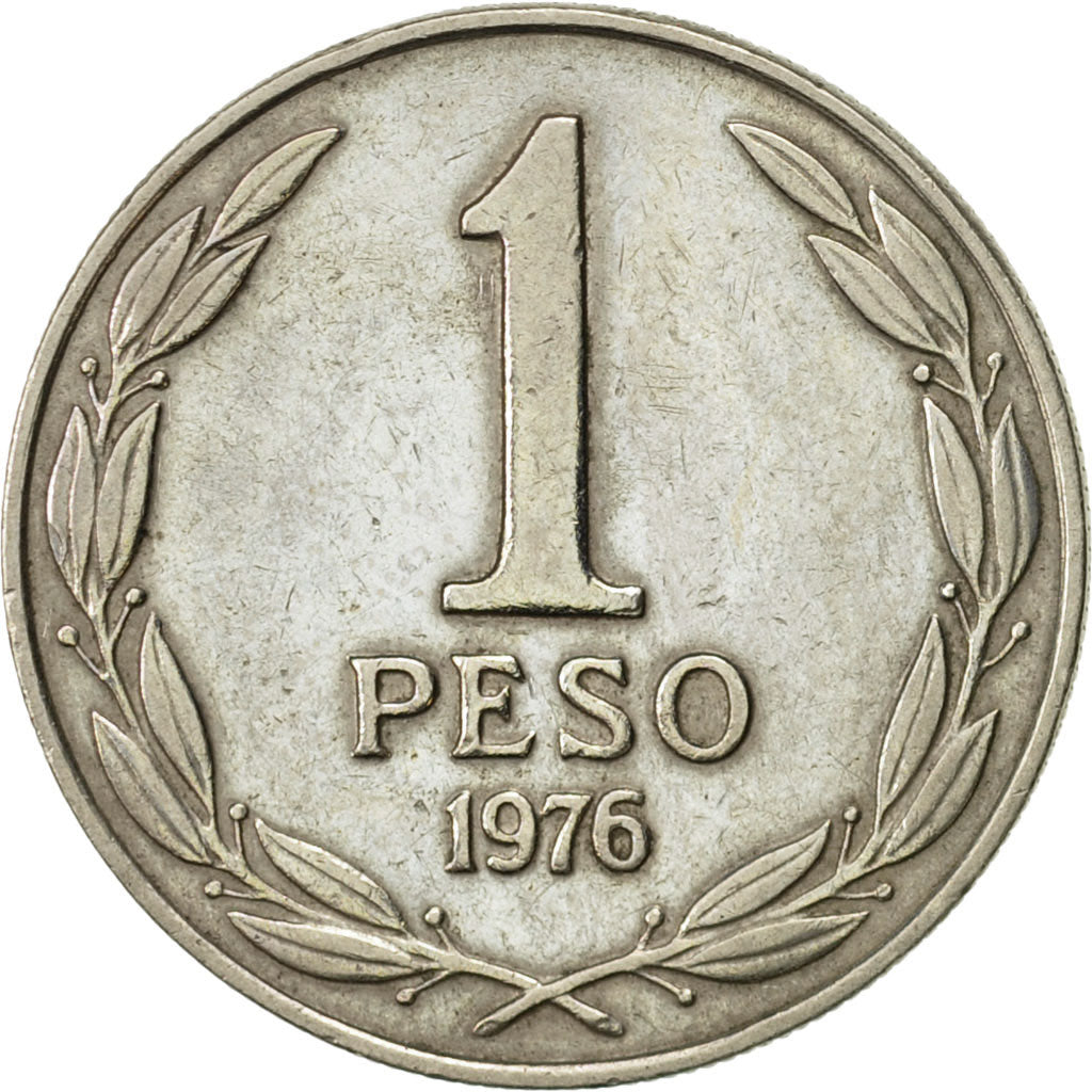 Coin, Chile, Peso, 1976, AU(50-53), Copper-nickel, KM:208