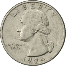 Coin, United States, Washington Quarter, Quarter, 1994, U.S. Mint, Denver