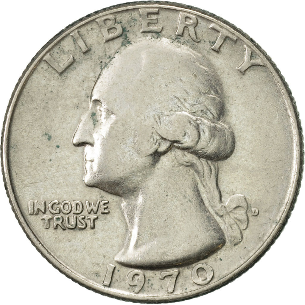 Coin, United States, Washington Quarter, Quarter, 1970, U.S. Mint, Denver
