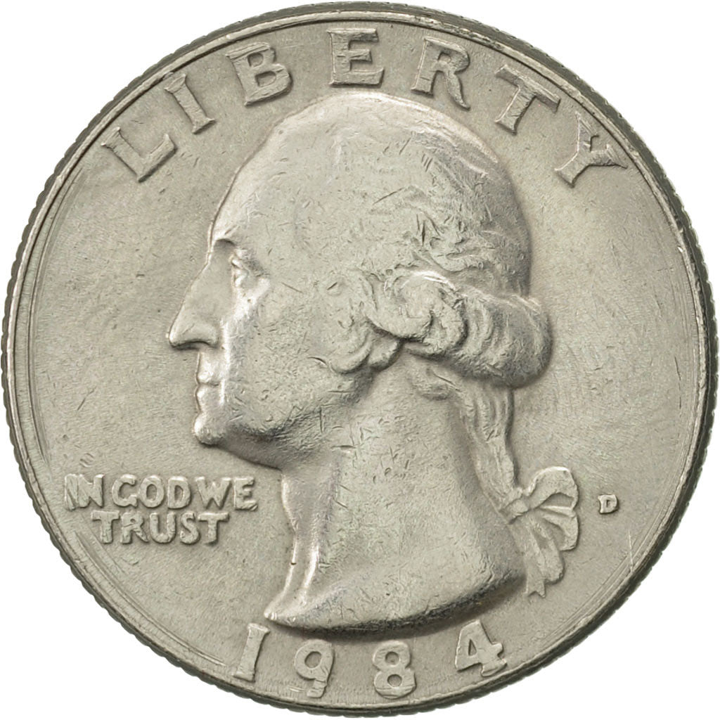 Coin, United States, Washington Quarter, Quarter, 1984, U.S. Mint, Denver