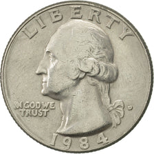 Coin, United States, Washington Quarter, Quarter, 1984, U.S. Mint, Denver