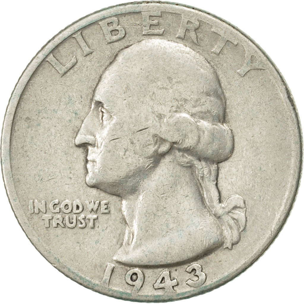 Coin, United States, Washington Quarter, Quarter, 1943, U.S. Mint, Philadelphia