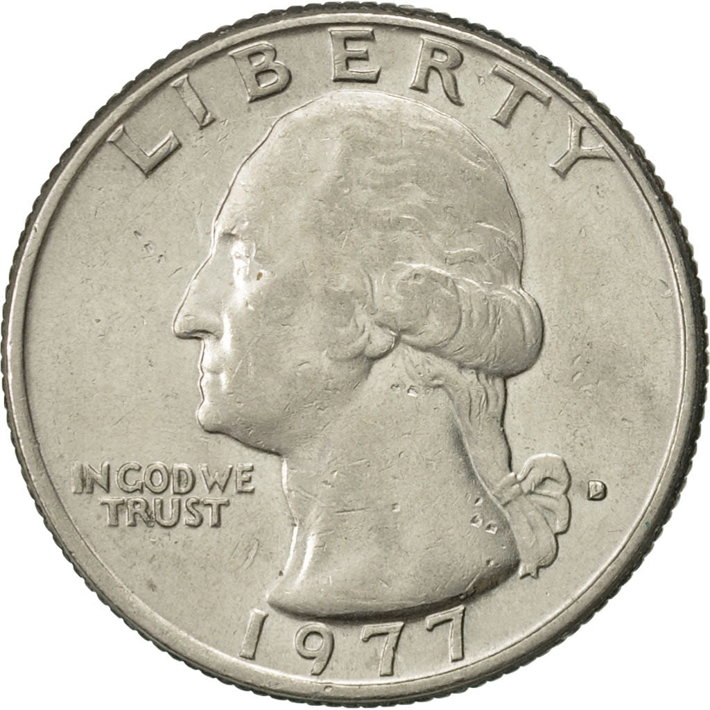 Coin, United States, Washington Quarter, Quarter, 1977, U.S. Mint, Denver