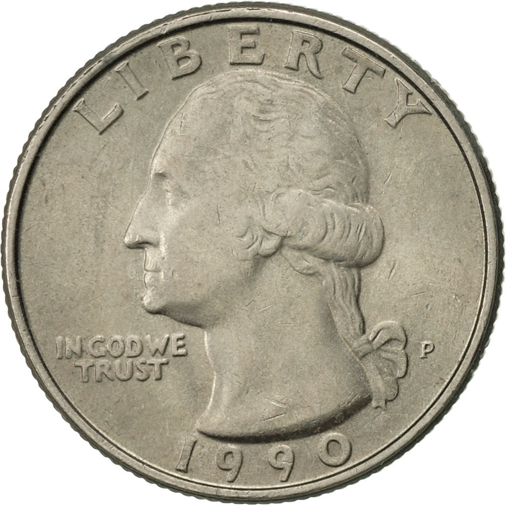 Münze, Vereinigte Staaten, Washington Quarter, Quarter, 1990, U.S. Mint