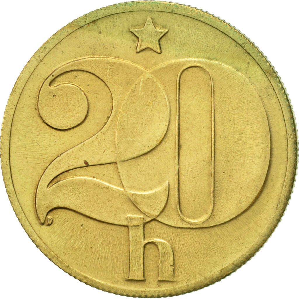 Moneta, Cecoslovacchia, 20 Haleru, 1983, BB+, Nichel-ottone, KM:74