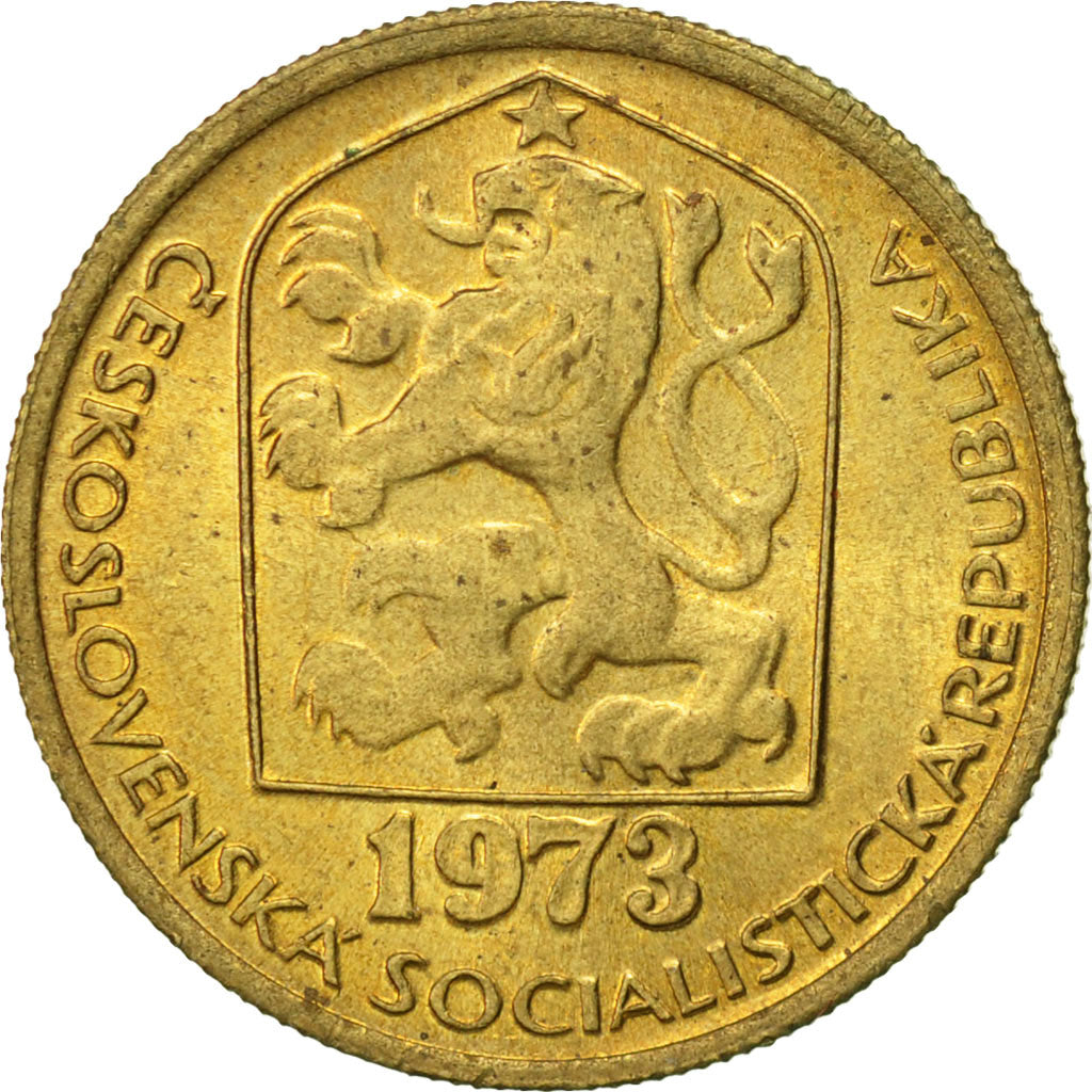 Moneta, Cecoslovacchia, 20 Haleru, 1973, BB+, Nichel-ottone, KM:74