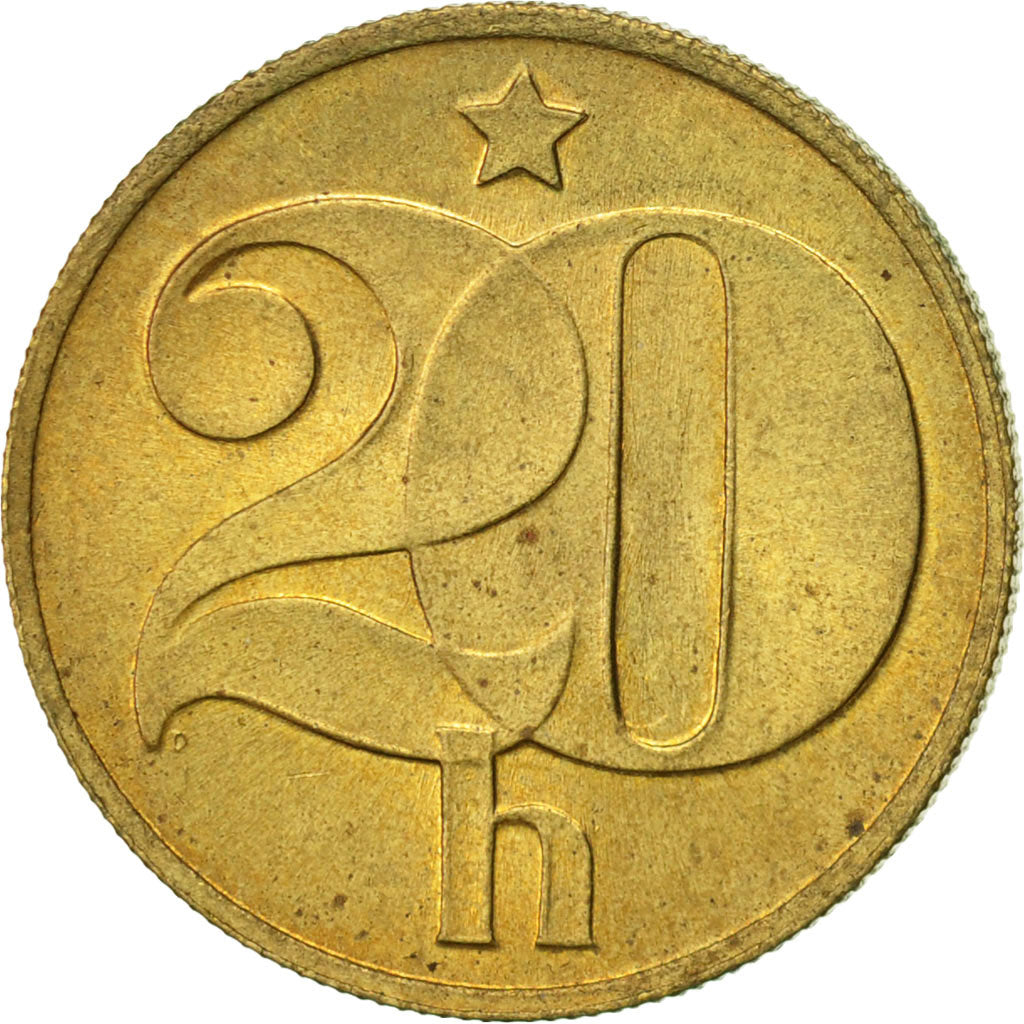 Moneta, Cecoslovacchia, 20 Haleru, 1973, BB+, Nichel-ottone, KM:74