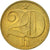 Moneda, Checoslovaquia, 20 Haleru, 1973, MBC+, Níquel - latón, KM:74