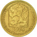 Moneda, Checoslovaquia, 20 Haleru, 1974, MBC+, Níquel - latón, KM:74