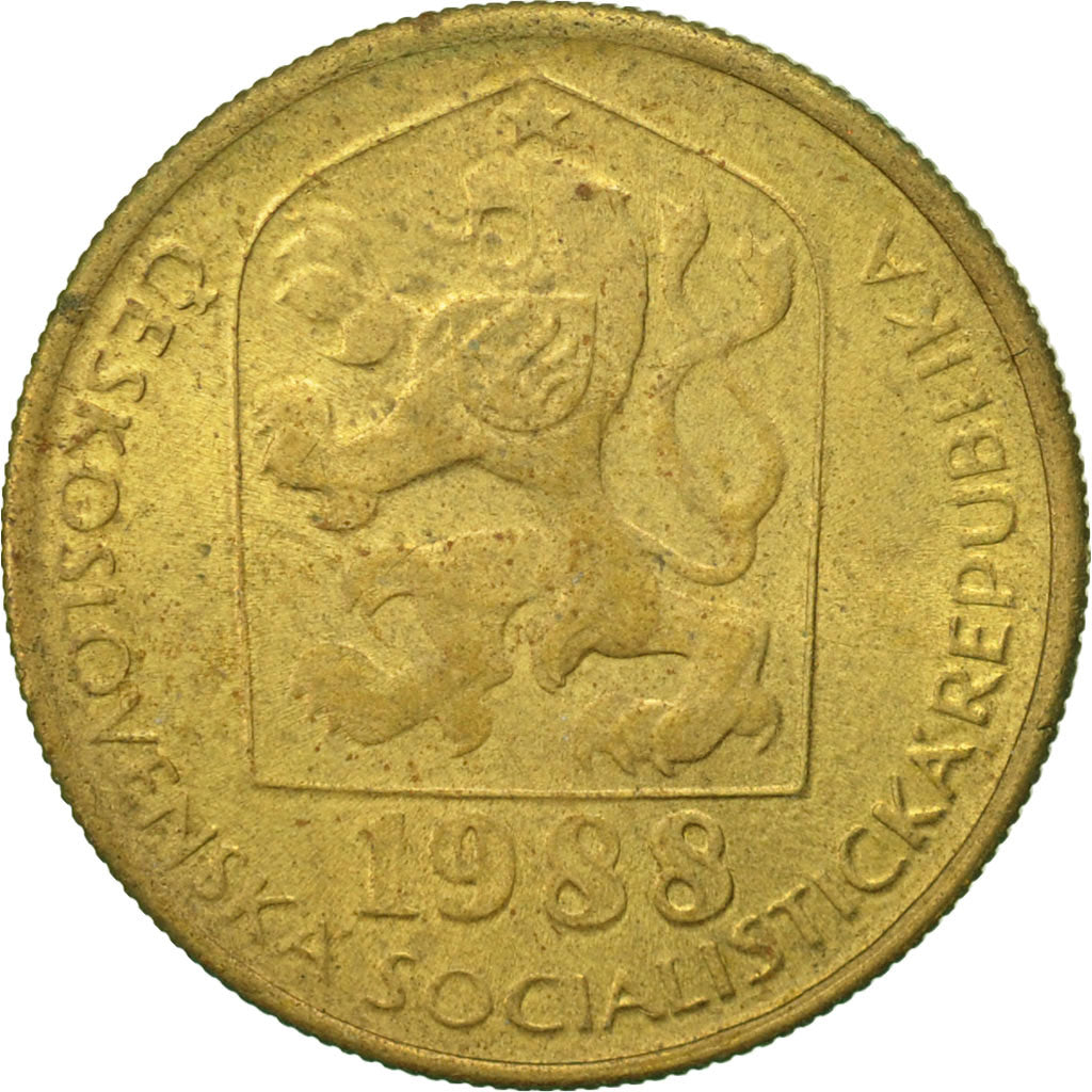 Coin, Czechoslovakia, 20 Haleru, 1988, EF(40-45), Nickel-brass, KM:74