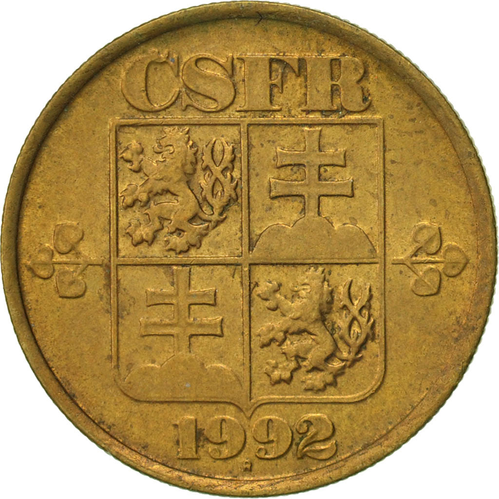 Coin, Czechoslovakia, 20 Haleru, 1992, EF(40-45), Aluminum-Bronze, KM:143