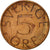 Moneta, Szwecja, Carl XVI Gustaf, 5 Öre, 1979, AU(50-53), Bronze, KM:849