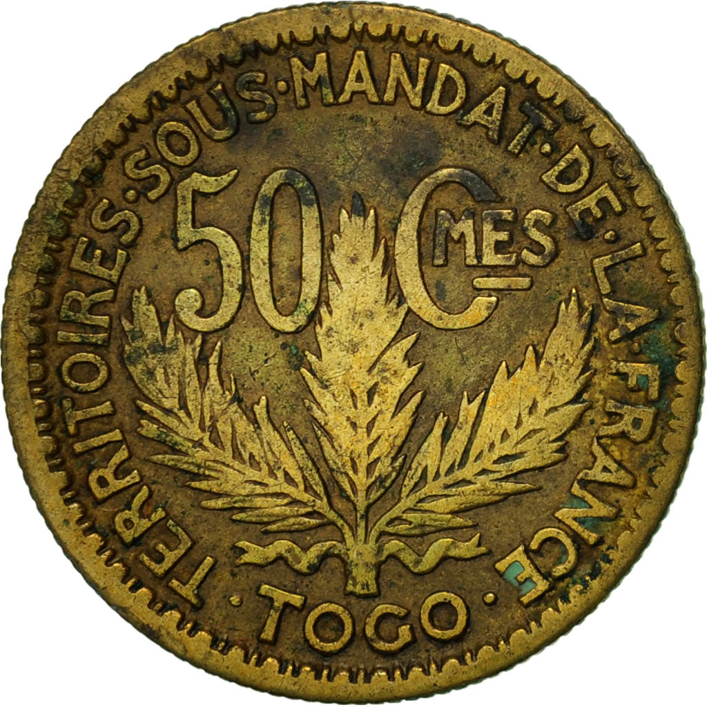 Coin, Togo, 50 Centimes, 1924, Paris, EF(40-45), Aluminum-Bronze, KM:1