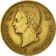 French West Africa, 5 Francs, 1956, Paris, AU(50-53), Aluminum-Bronze, KM:5