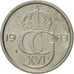 Coin, Sweden, Carl XVI Gustaf, 10 Öre, 1983, AU(55-58), Copper-nickel, KM:850