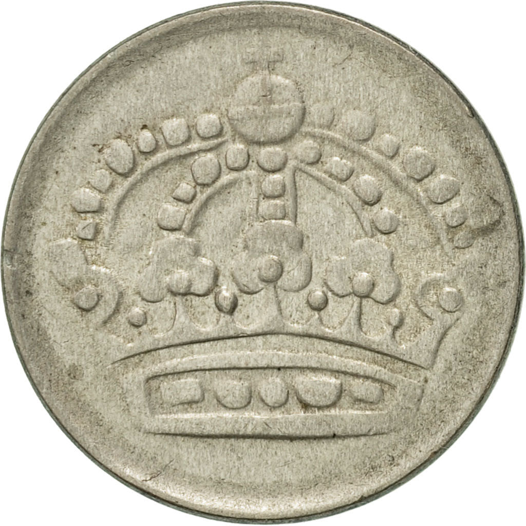 Moneta, Svezia, Gustaf VI, 10 Öre, 1962, BB+, Rame-nichel, KM:835