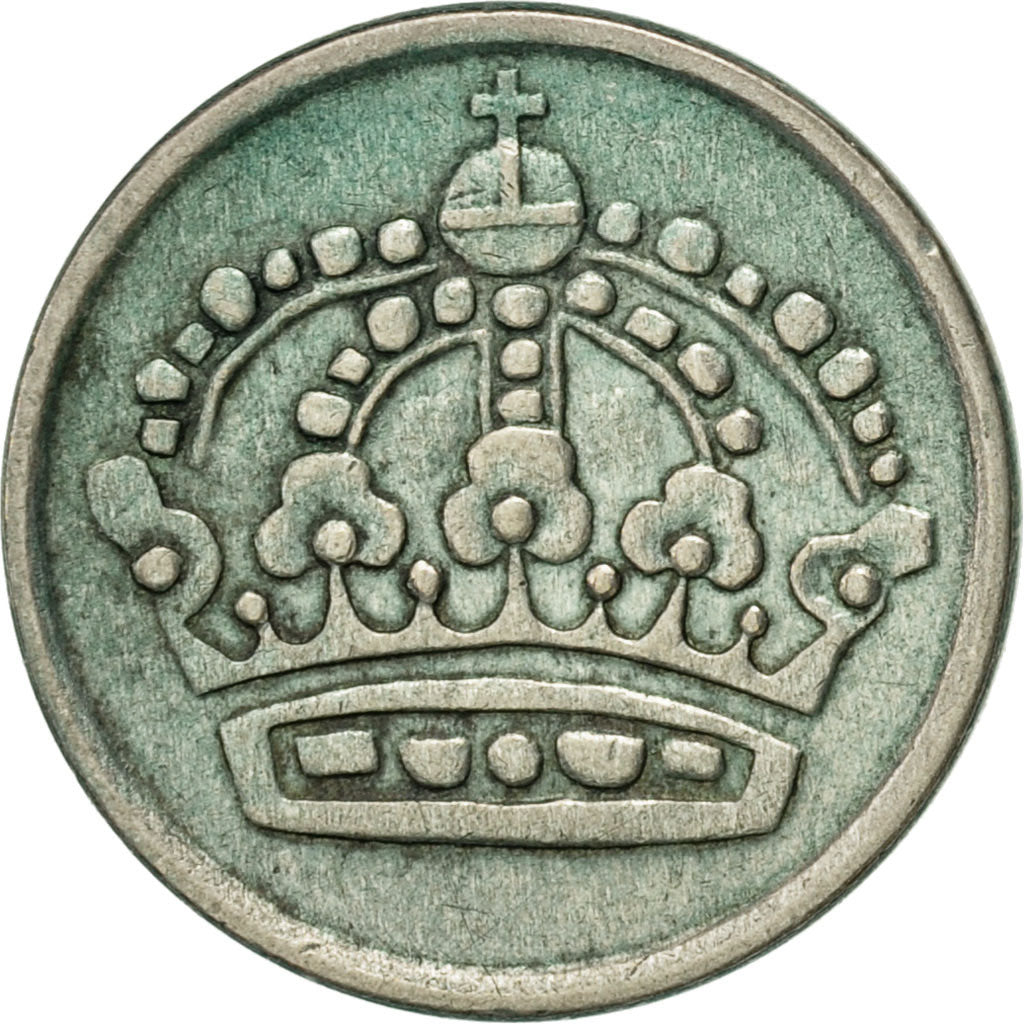 Coin, Sweden, Gustaf VI, 10 Öre, 1957, AU(50-53), Silver, KM:823