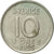 Moneta, Szwecja, Gustaf VI, 10 Öre, 1955, AU(50-53), Srebro, KM:823
