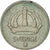 Moneda, Suecia, Gustaf V, 10 Öre, 1950, MBC+, Plata, KM:813