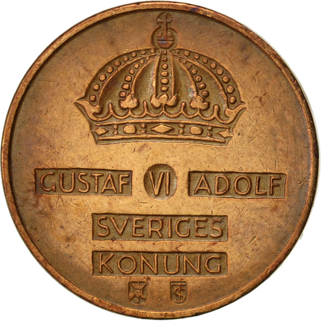 Coin, Sweden, Gustaf VI, Ore, 1953, AU(50-53), Bronze, KM:820