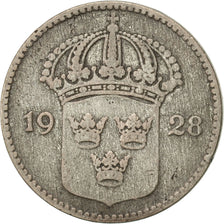 Coin, Sweden, Gustaf V, 10 Öre, 1928, EF(40-45), Silver, KM:780