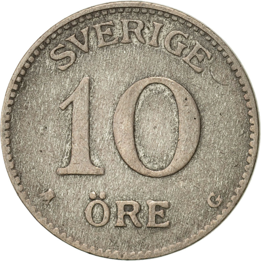 Coin, Sweden, Gustaf V, 10 Öre, 1928, EF(40-45), Silver, KM:780