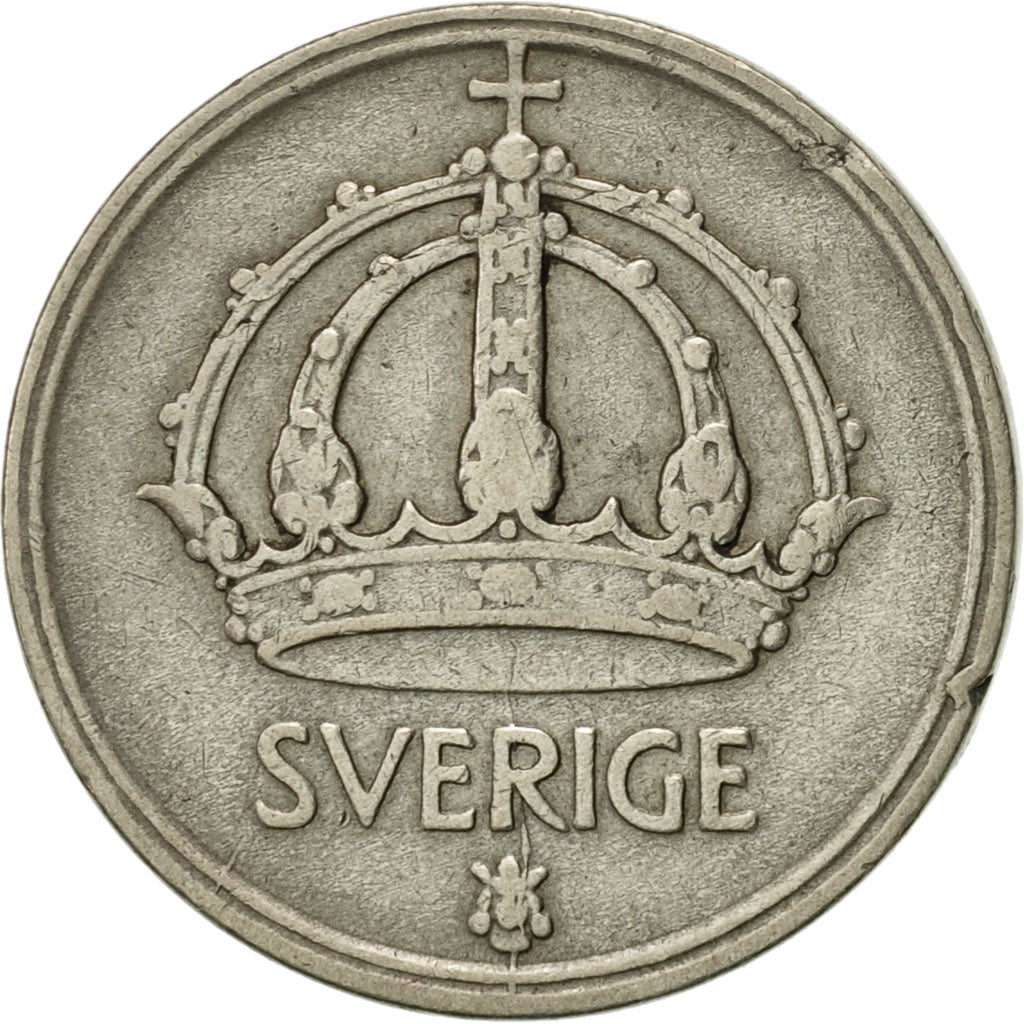Sweden, Gustaf V, 25 Öre, 1944, AU(50-53), Silver, KM:816