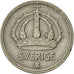 Sweden, Gustaf V, 25 Öre, 1944, AU(50-53), Silver, KM:816