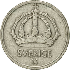Coin, Sweden, Gustaf V, 25 Öre, 1945, AU(50-53), Silver, KM:816