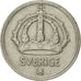 Coin, Sweden, Gustaf V, 25 Öre, 1945, AU(50-53), Silver, KM:816