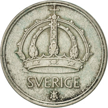 Coin, Sweden, Gustaf V, 25 Öre, 1943, AU(50-53), Silver, KM:816