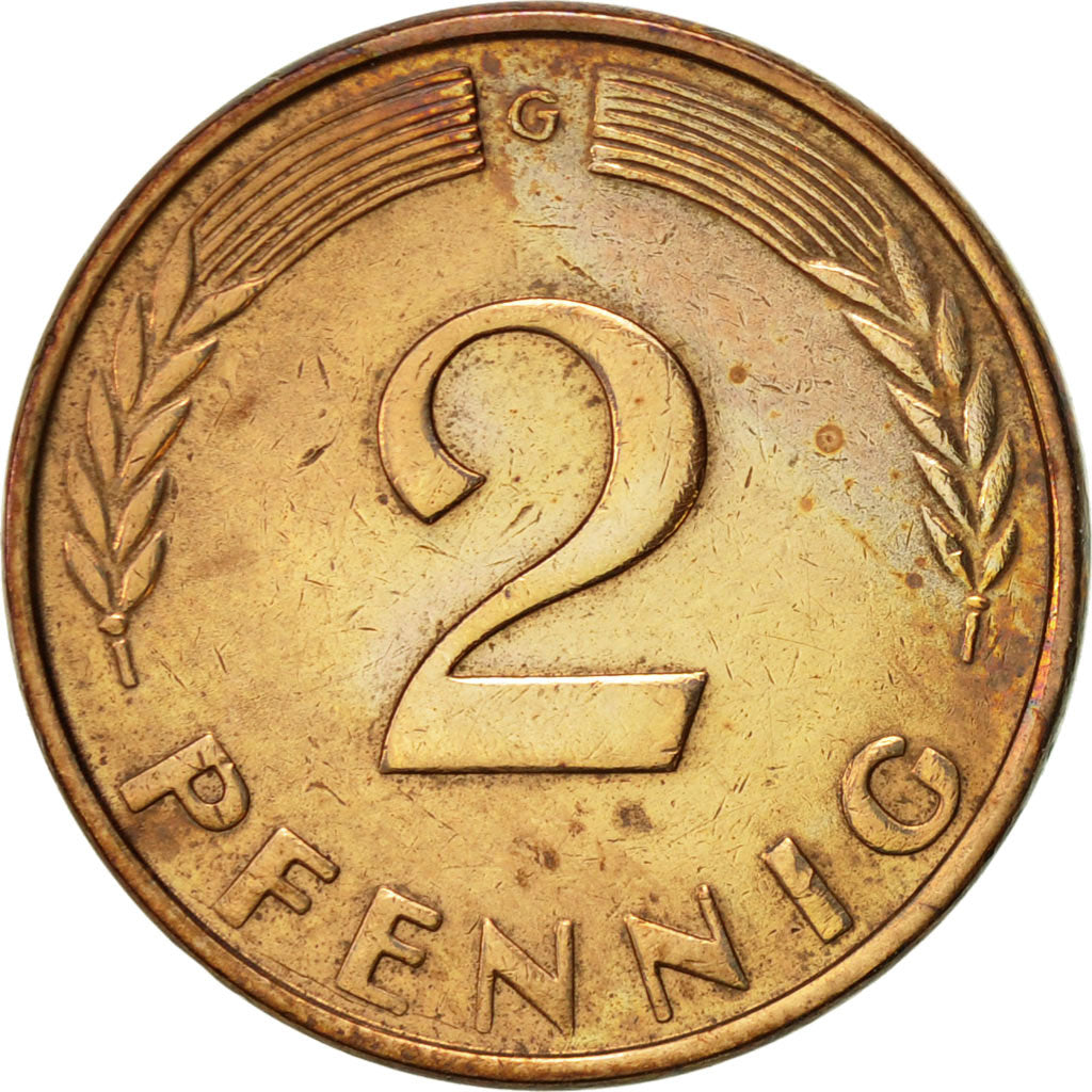 Moneta, GERMANIA - REPUBBLICA FEDERALE, 2 Pfennig, 1960, Karlsruhe, SPL-