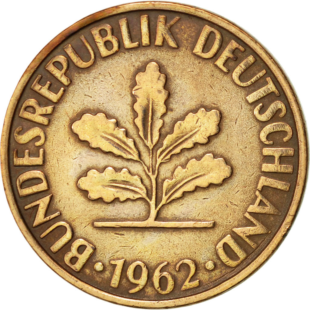 Moneda, ALEMANIA - REPÚBLICA FEDERAL, 2 Pfennig, 1962, Karlsruhe, EBC, Bronce