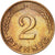 Moneta, Niemcy - RFN, 2 Pfennig, 1961, Karlsruhe, AU(55-58), Bronze, KM:106