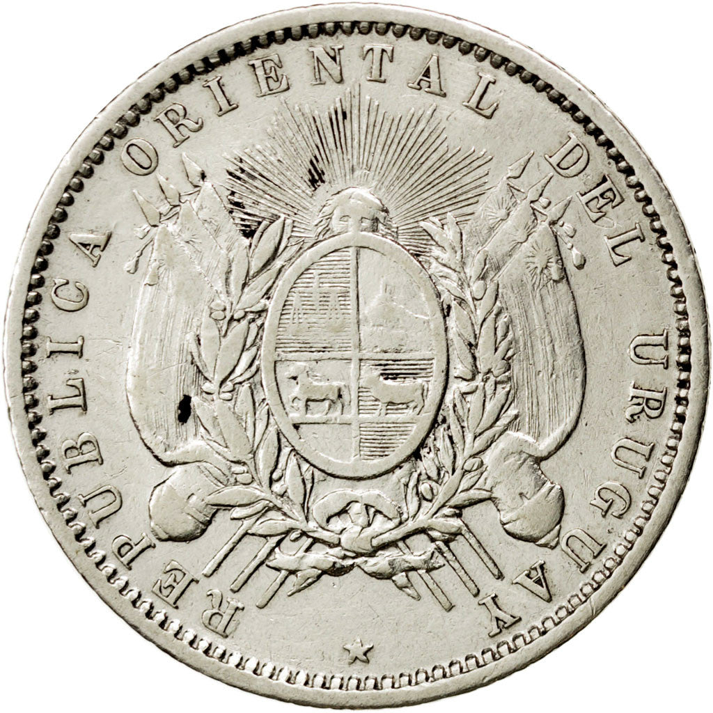 Coin, Uruguay, 20 Centesimos, 1877, Uruguay Mint, Paris, Berlin, Vienna