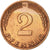 Moneta, Niemcy - RFN, 2 Pfennig, 1988, Karlsruhe, AU(55-58), Miedź platerowana